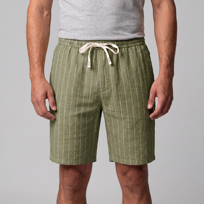 Men's Linen Pinstripe Summer Shorts