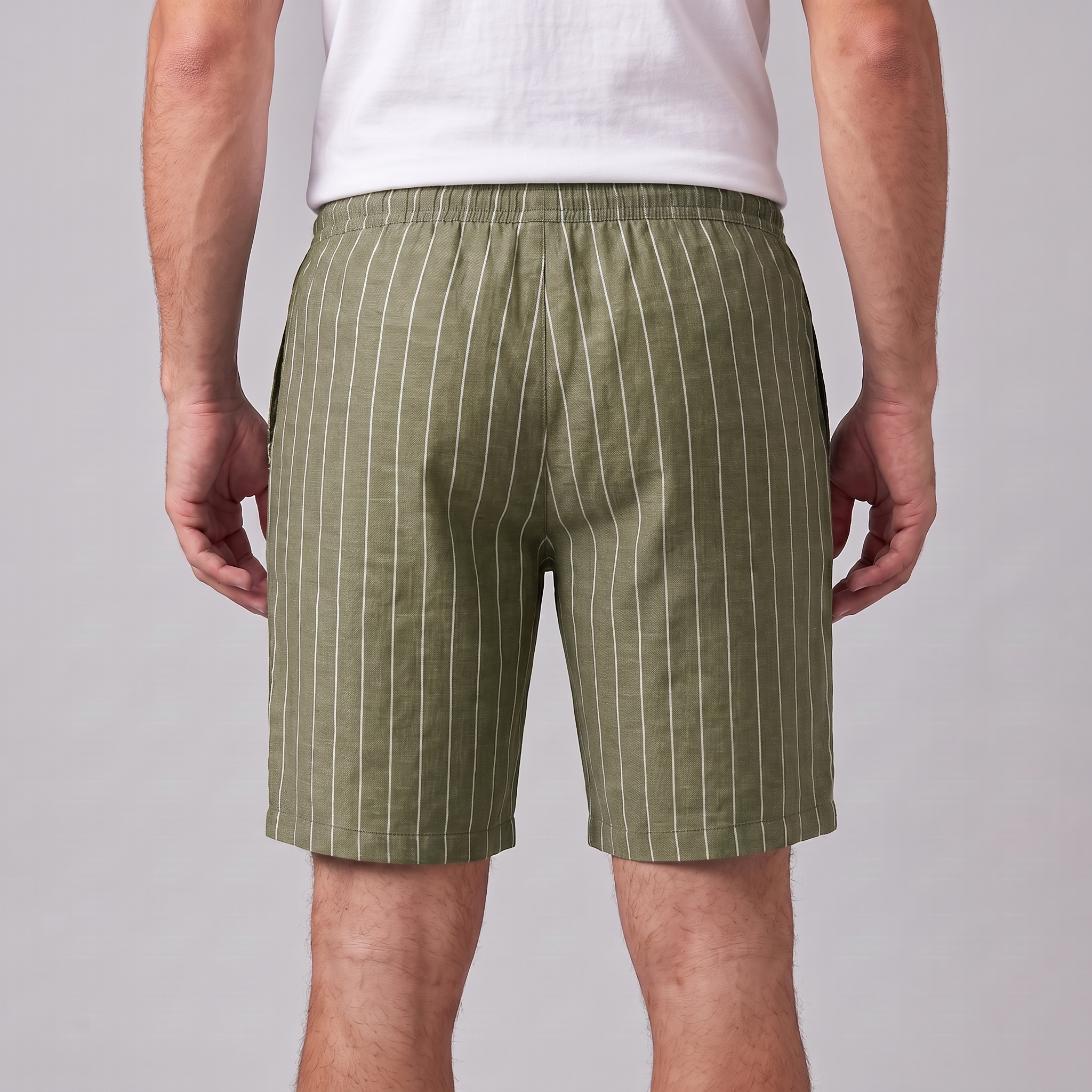 Men's Linen Pinstripe Summer Shorts