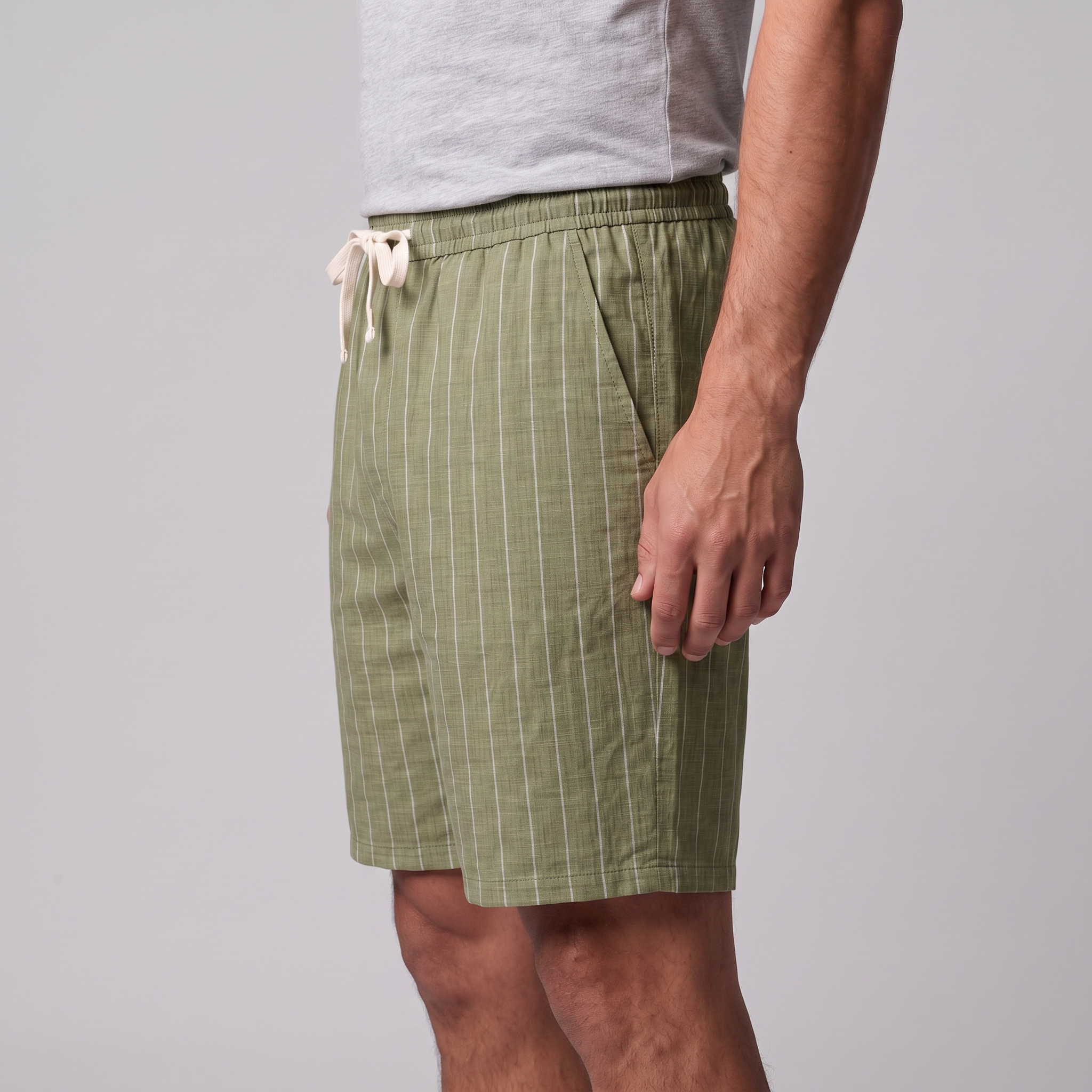 Men's Linen Pinstripe Summer Shorts