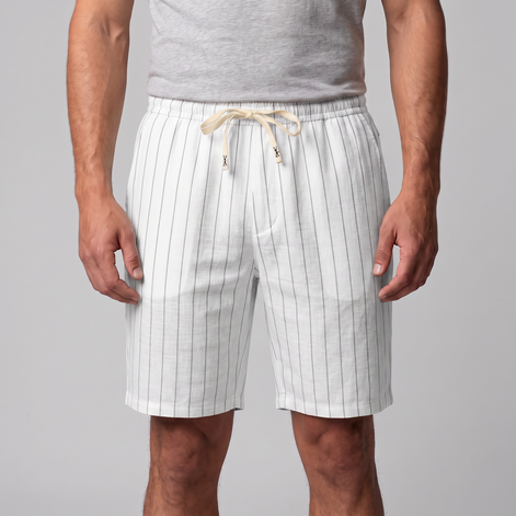 Men's Linen Pinstripe Summer Shorts