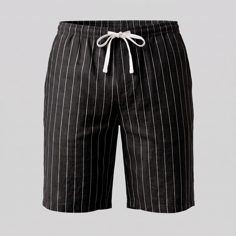 Men's Linen Pinstripe Summer Shorts