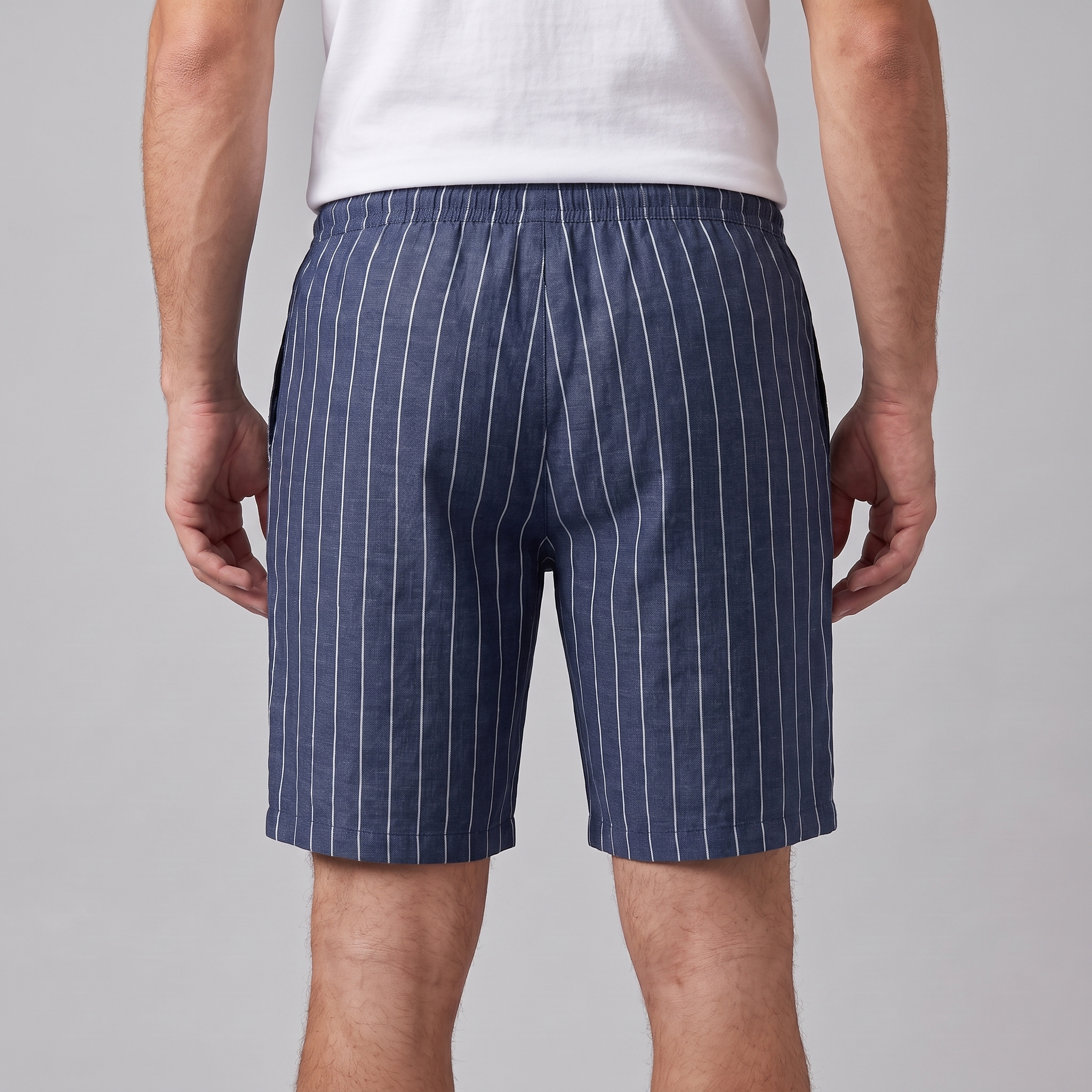 Men's Linen Pinstripe Summer Shorts