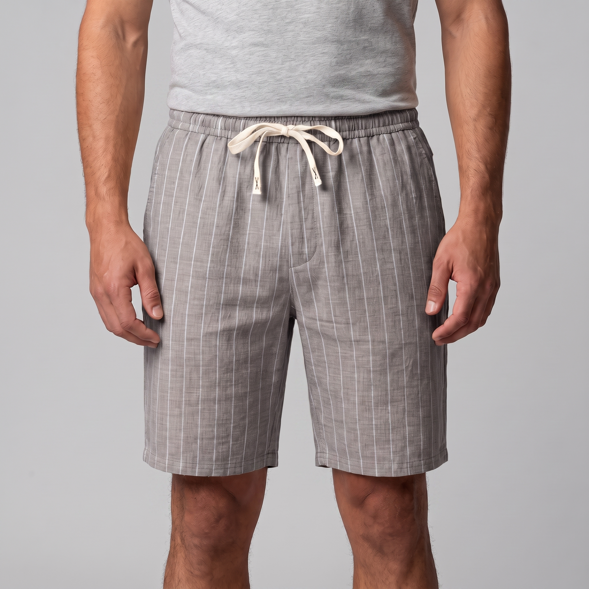 Men's Linen Pinstripe Summer Shorts