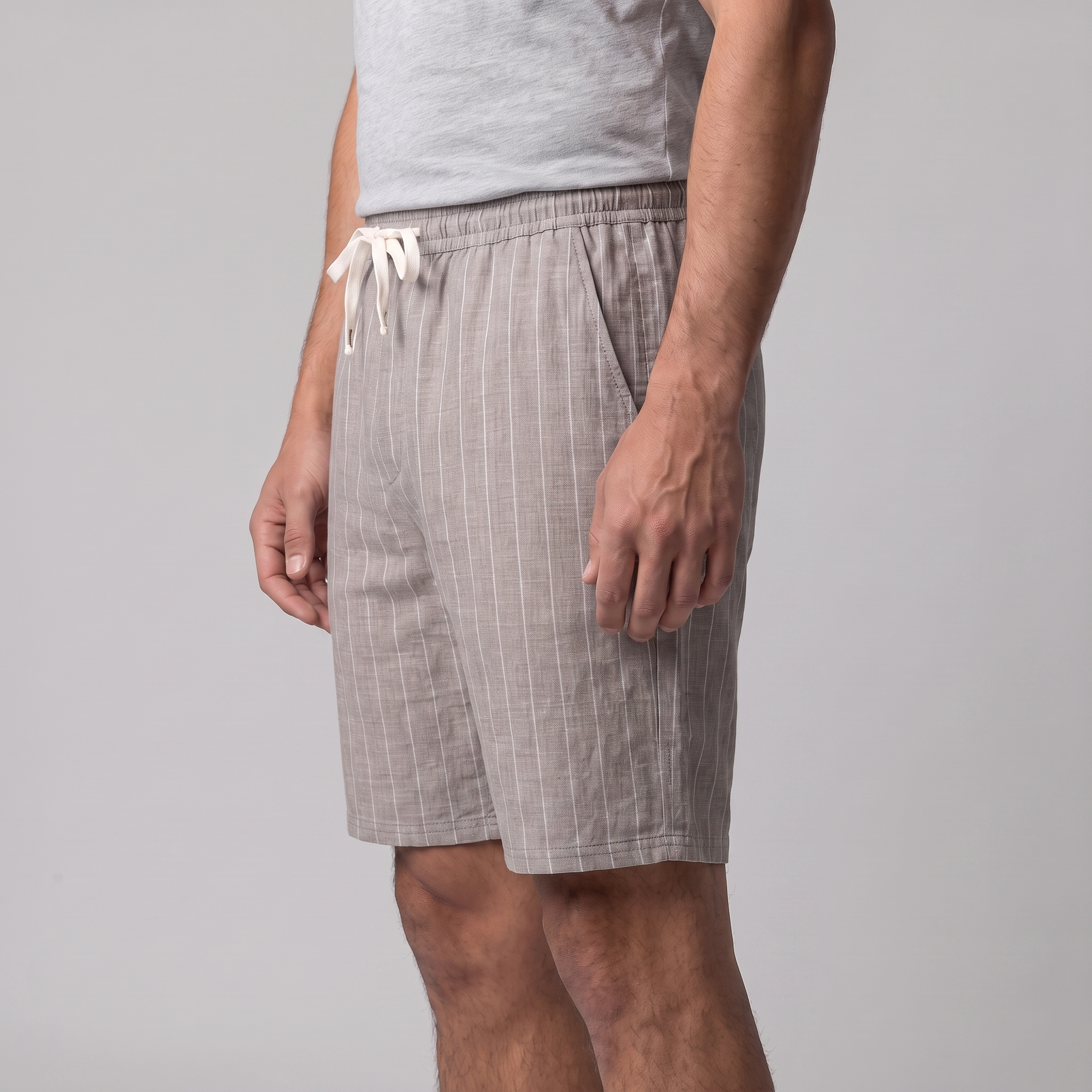 Men's Linen Pinstripe Summer Shorts