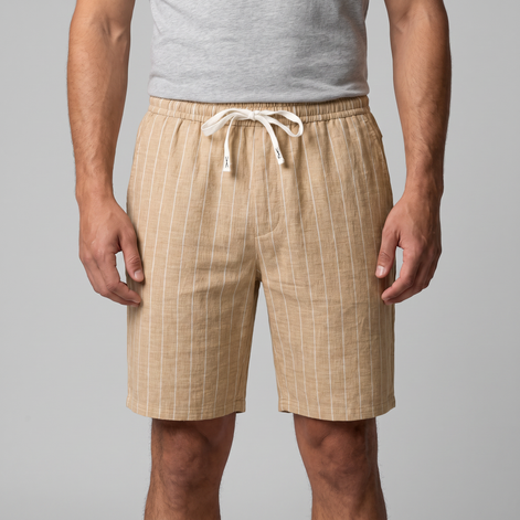 Men's Linen Pinstripe Summer Shorts