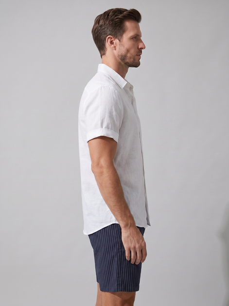 Men's Linen Shirt and Swim Shorts Set
