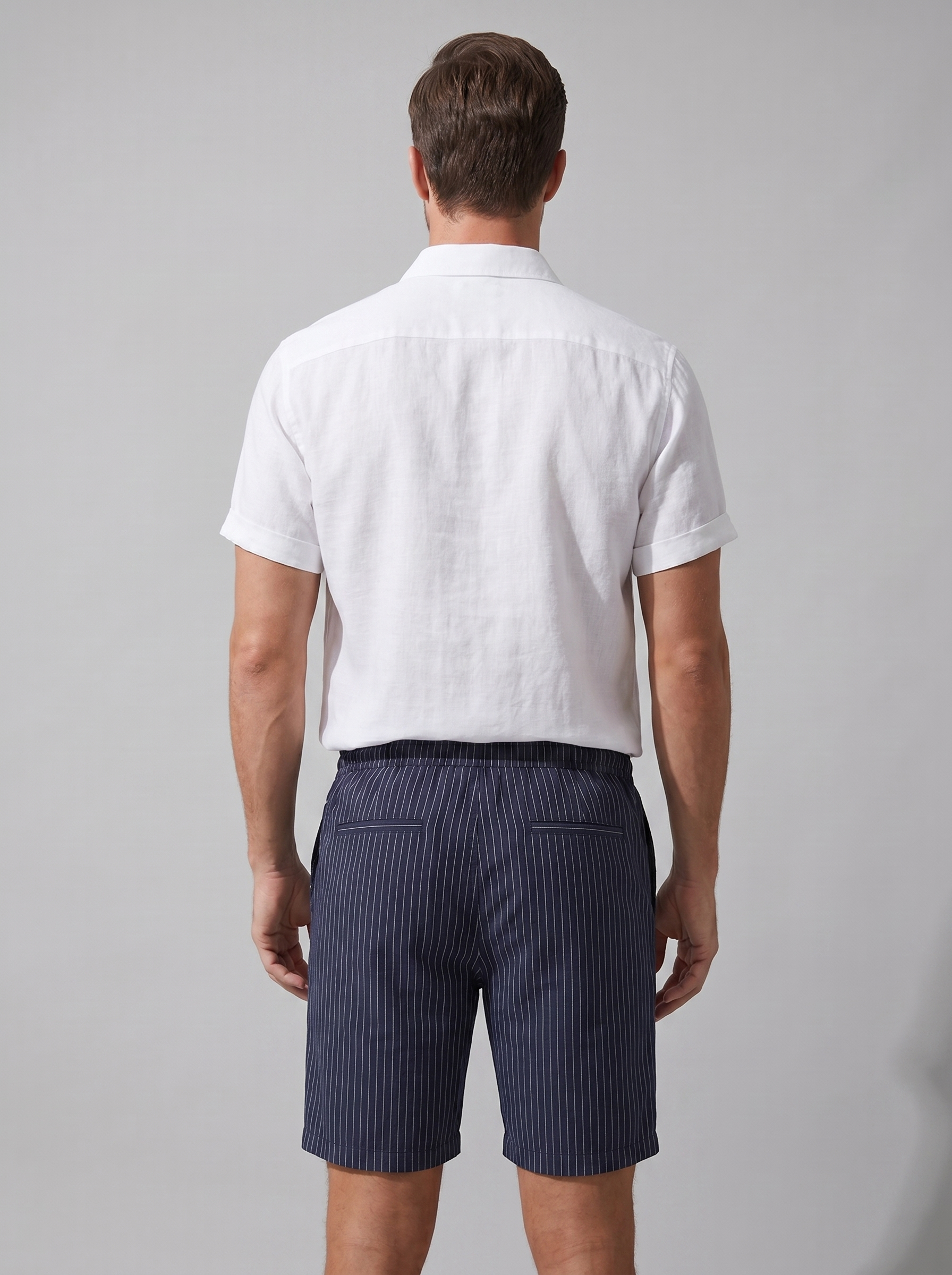 Men's Linen Shirt and Swim Shorts Set