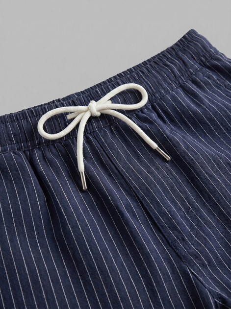 Men's Linen Shirt and Swim Shorts Set