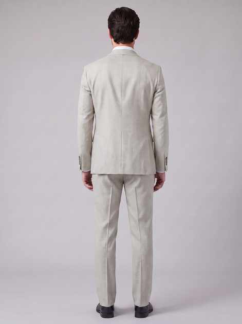 Men's Linen Slim-Fit Suit for Summer Weddings and Events