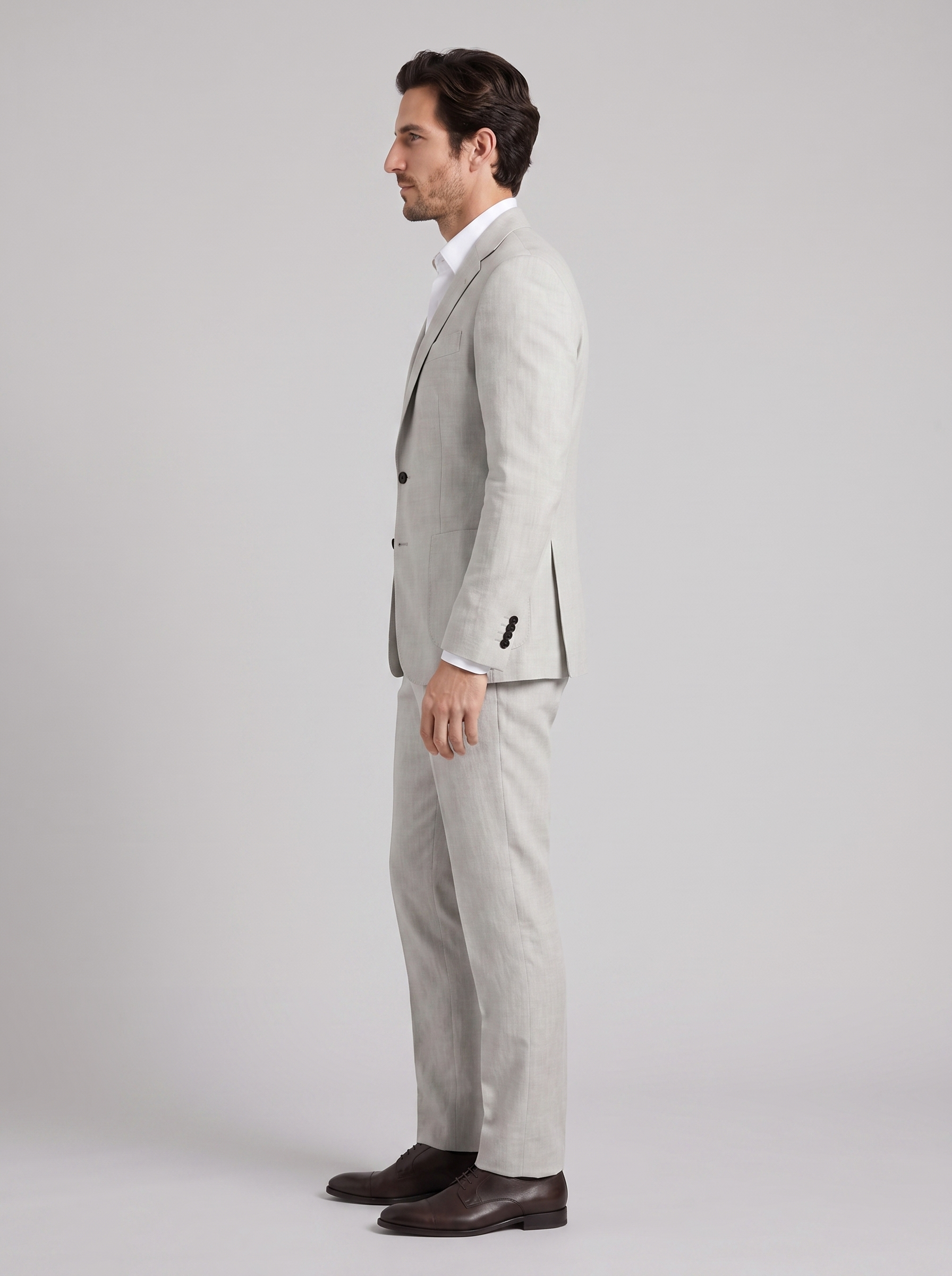 Men's Linen Slim-Fit Suit for Summer Weddings and Events