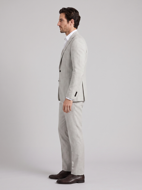 Men's Linen Slim-Fit Suit for Summer Weddings and Events