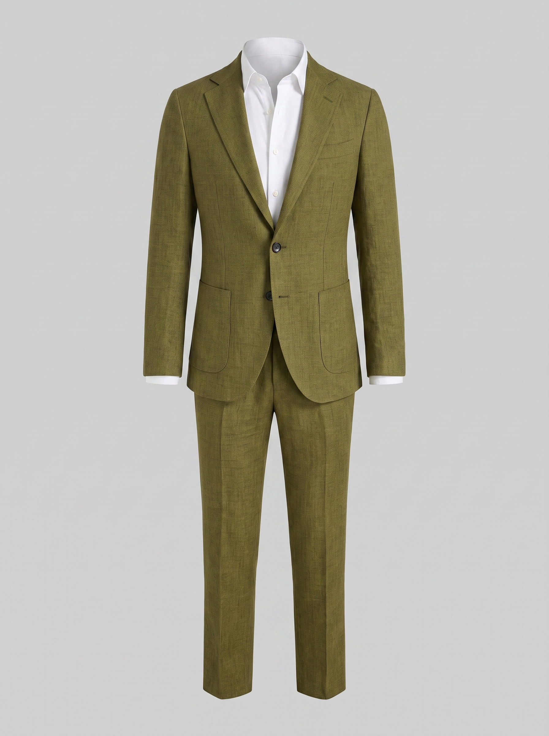 Men's Linen Slim-Fit Suit for Summer Weddings and Events