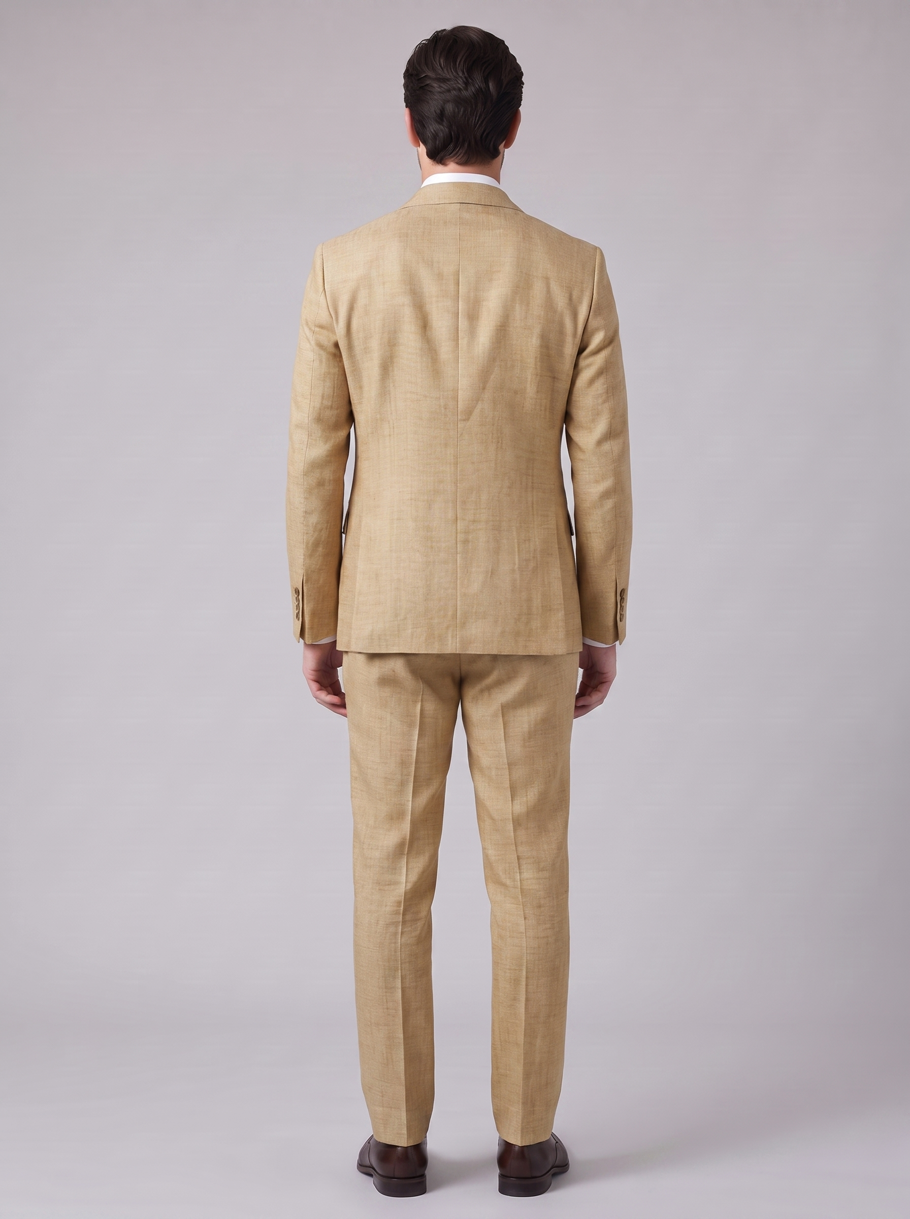 Men's Linen Slim-Fit Suit for Summer Weddings and Events