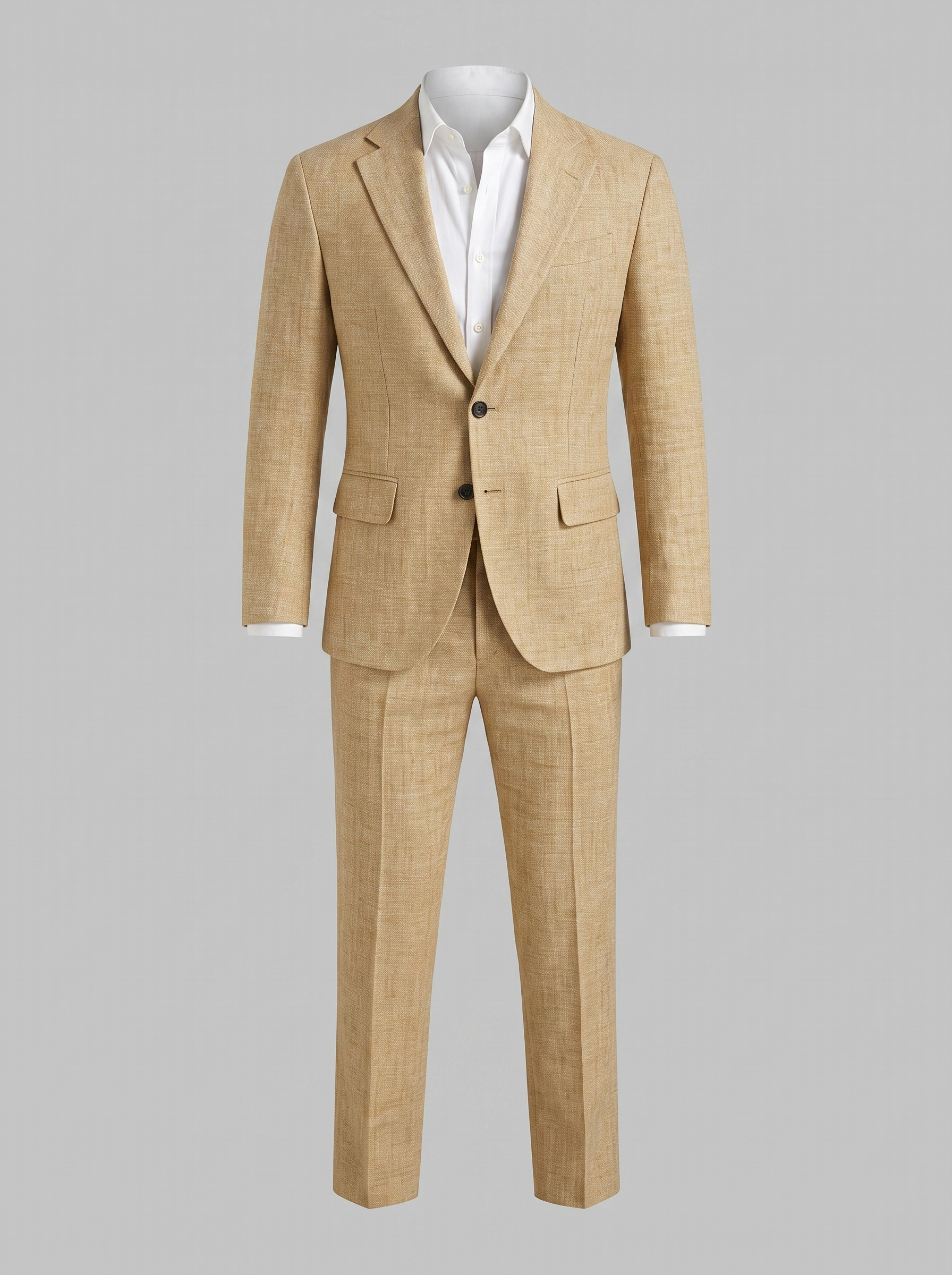 Men's Linen Slim-Fit Suit for Summer Weddings and Events