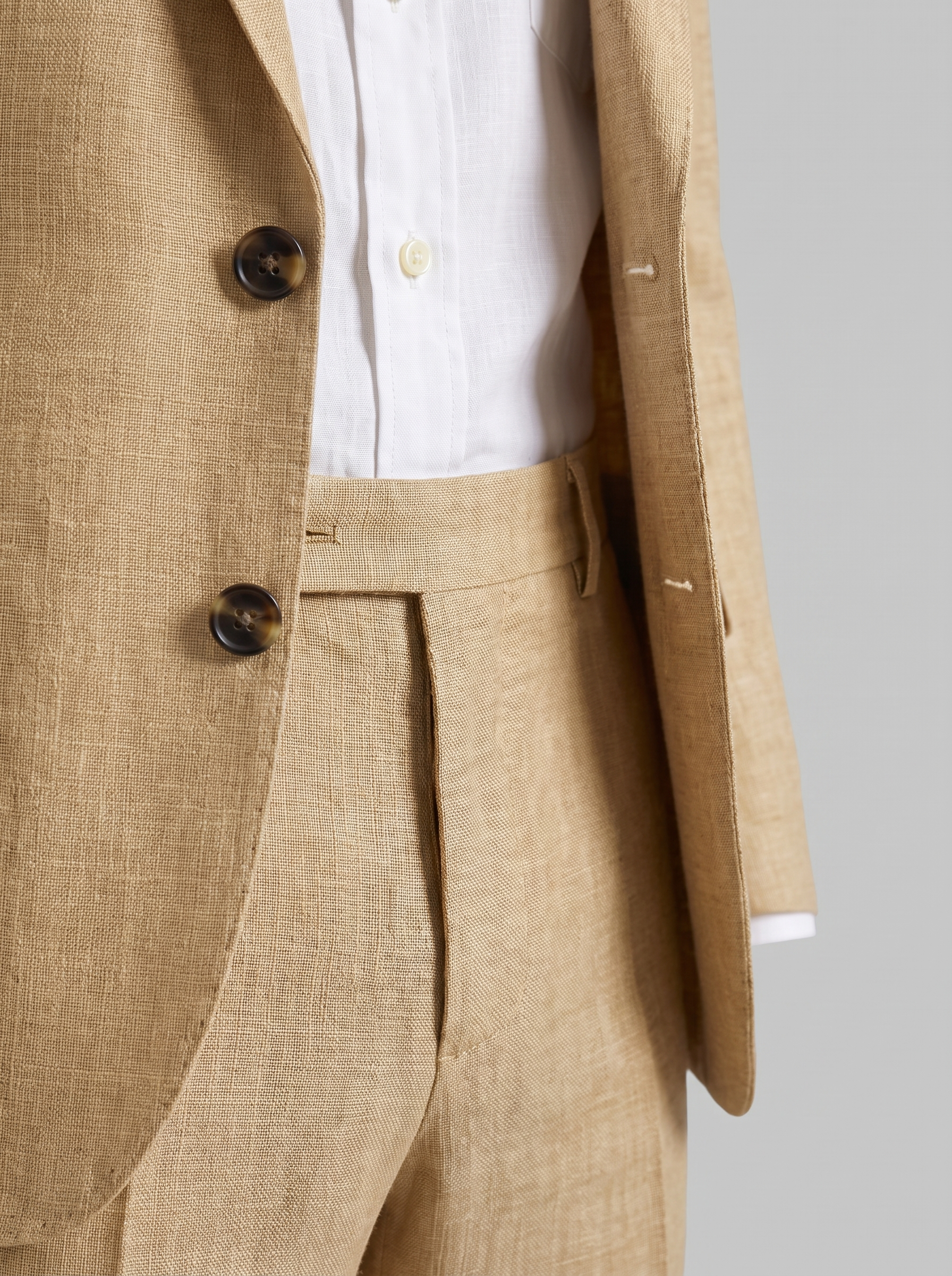 Men's Linen Slim-Fit Suit for Summer Weddings and Events