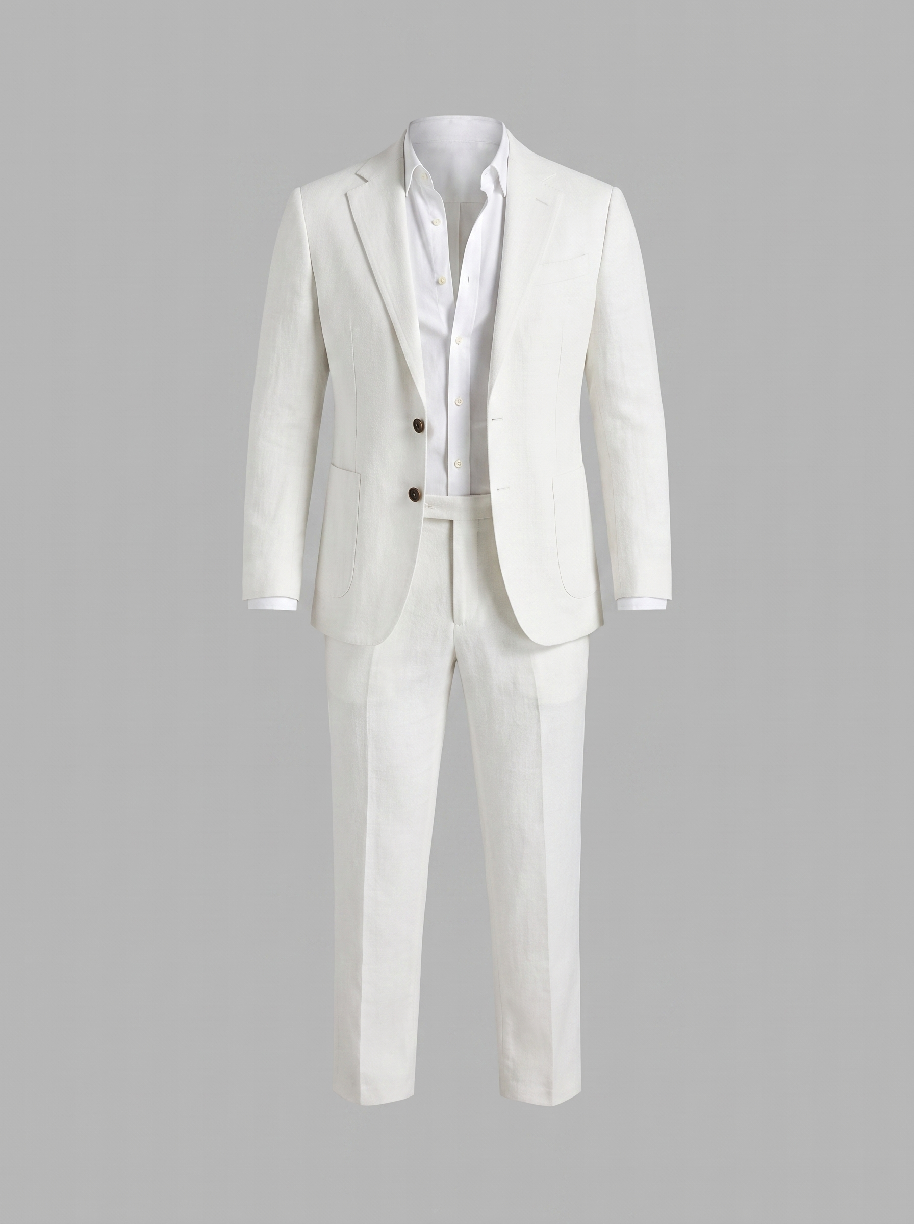 Men's Linen Slim-Fit Suit for Summer Weddings and Events