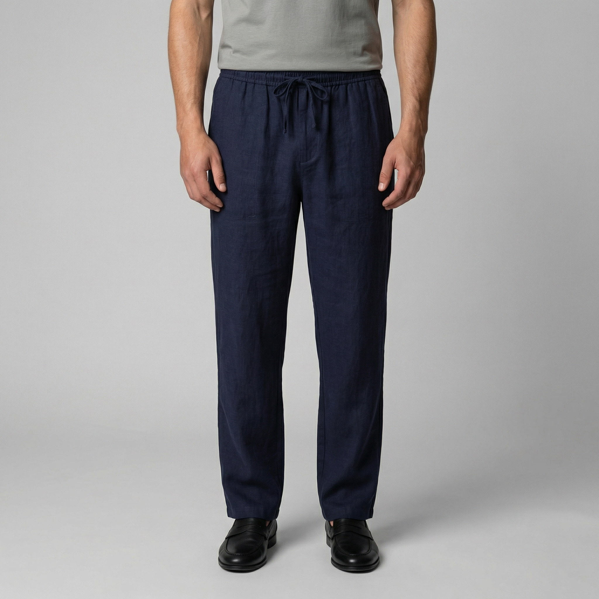 Men's Linen Slim Fit Trousers