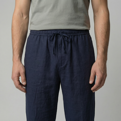 Men's Linen Slim Fit Trousers