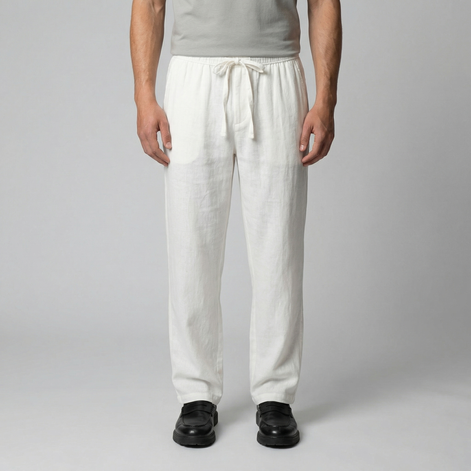 Men's Linen Slim Fit Trousers