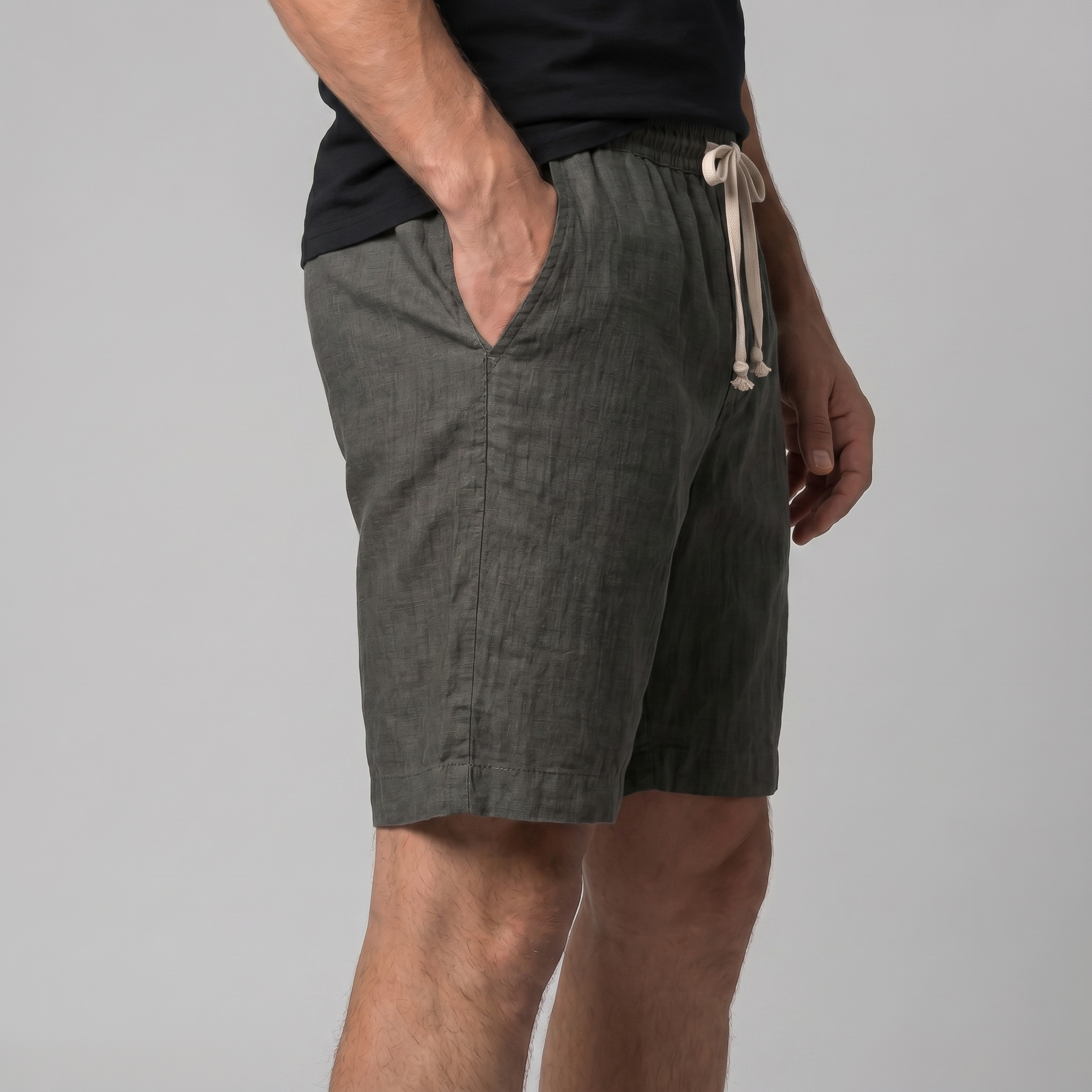 Men's Linen Summer Beach Shorts