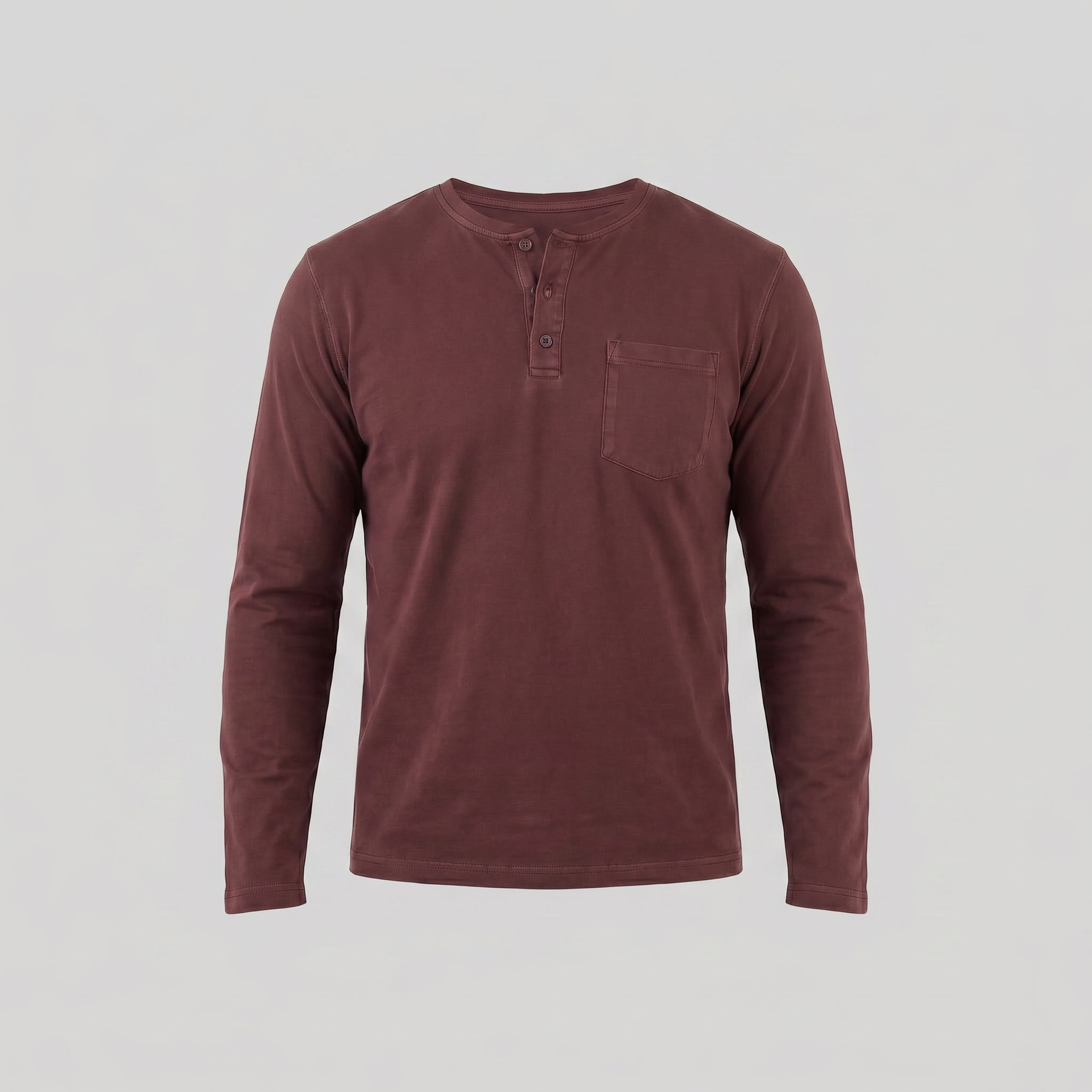Men's Vintage Long Sleeve Henley Shirt