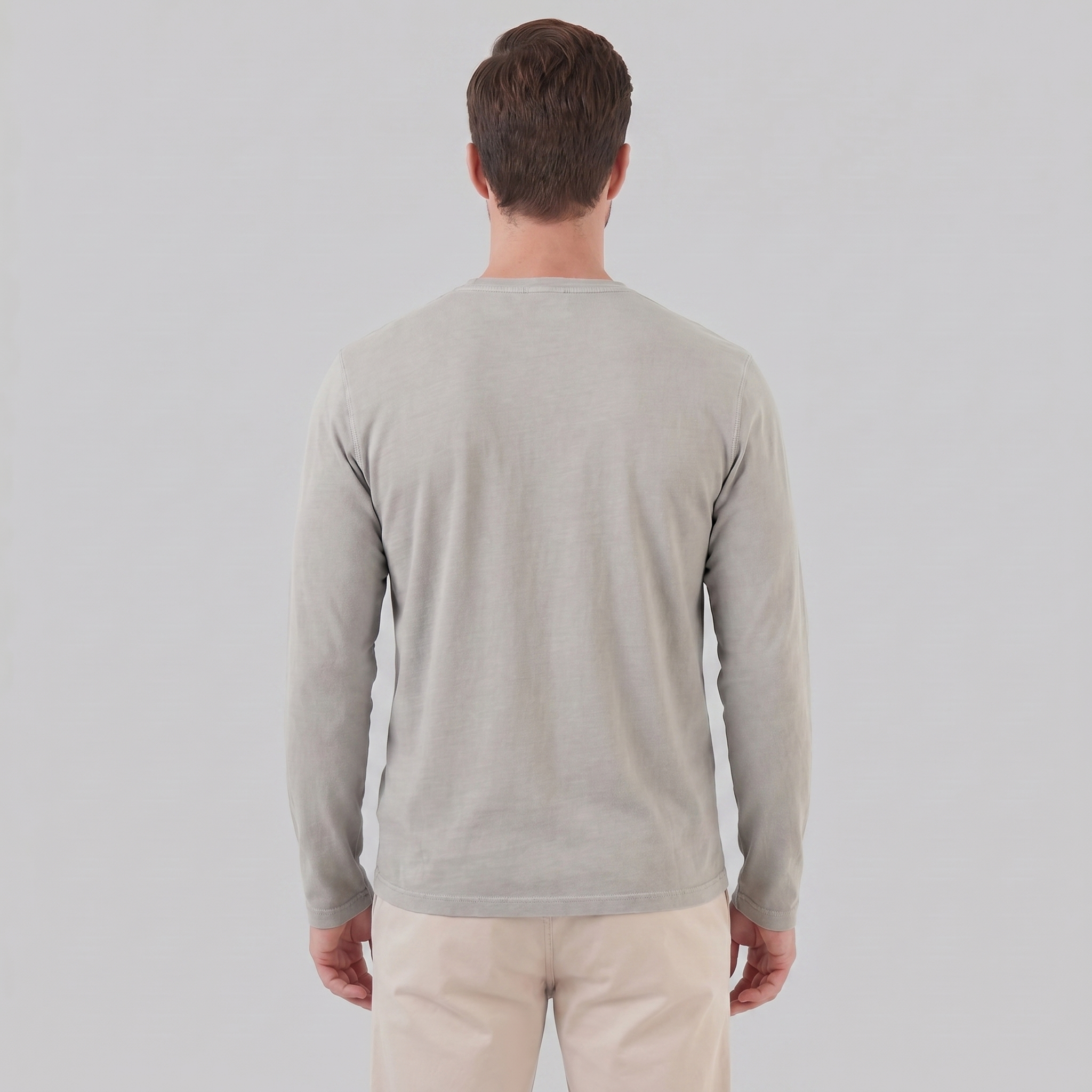 Men's Vintage Long Sleeve Henley Shirt