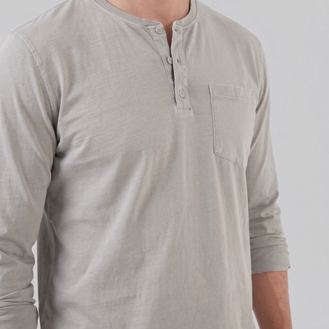 Men's Vintage Long Sleeve Henley Shirt