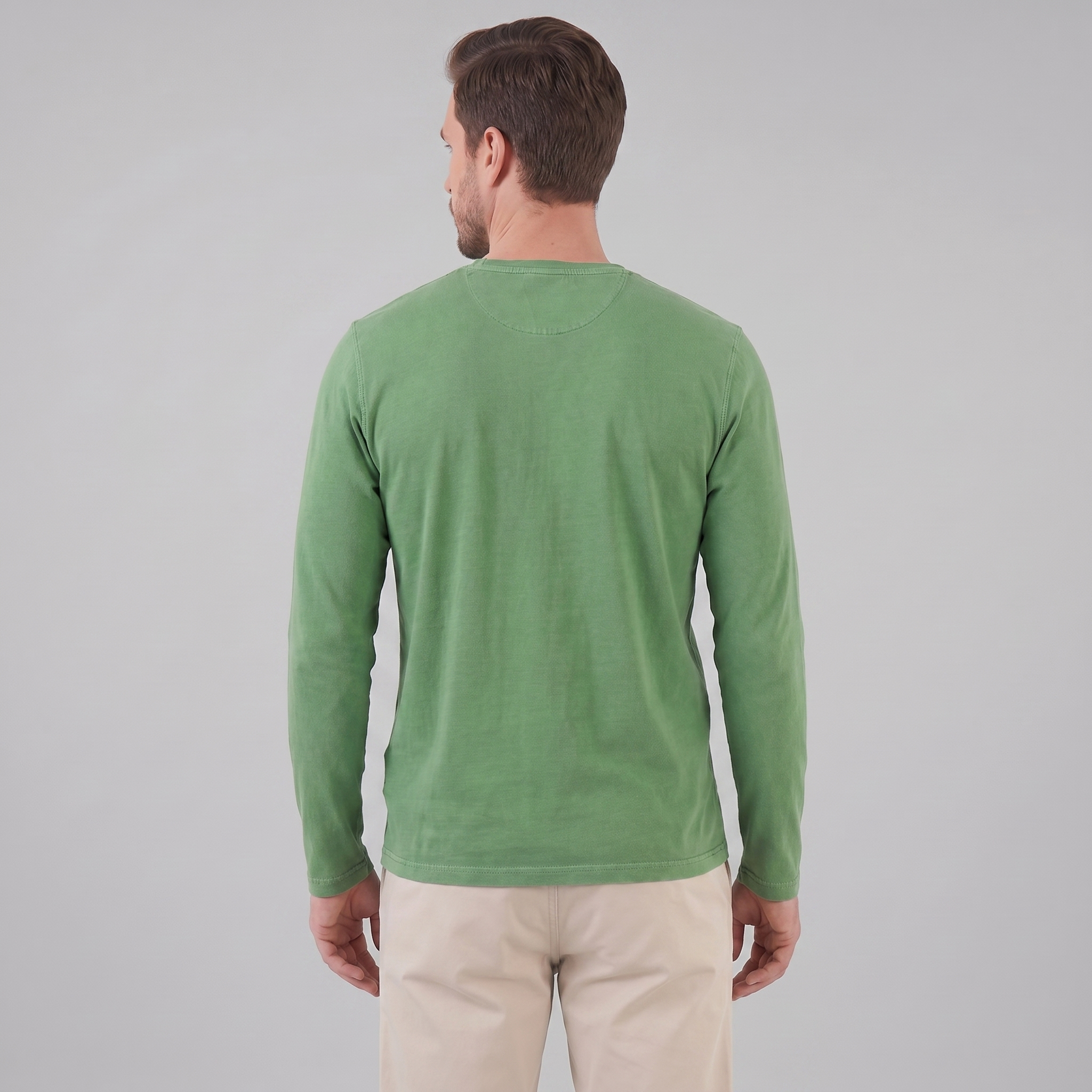 Men's Vintage Long Sleeve Henley Shirt