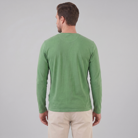 Men's Vintage Long Sleeve Henley Shirt