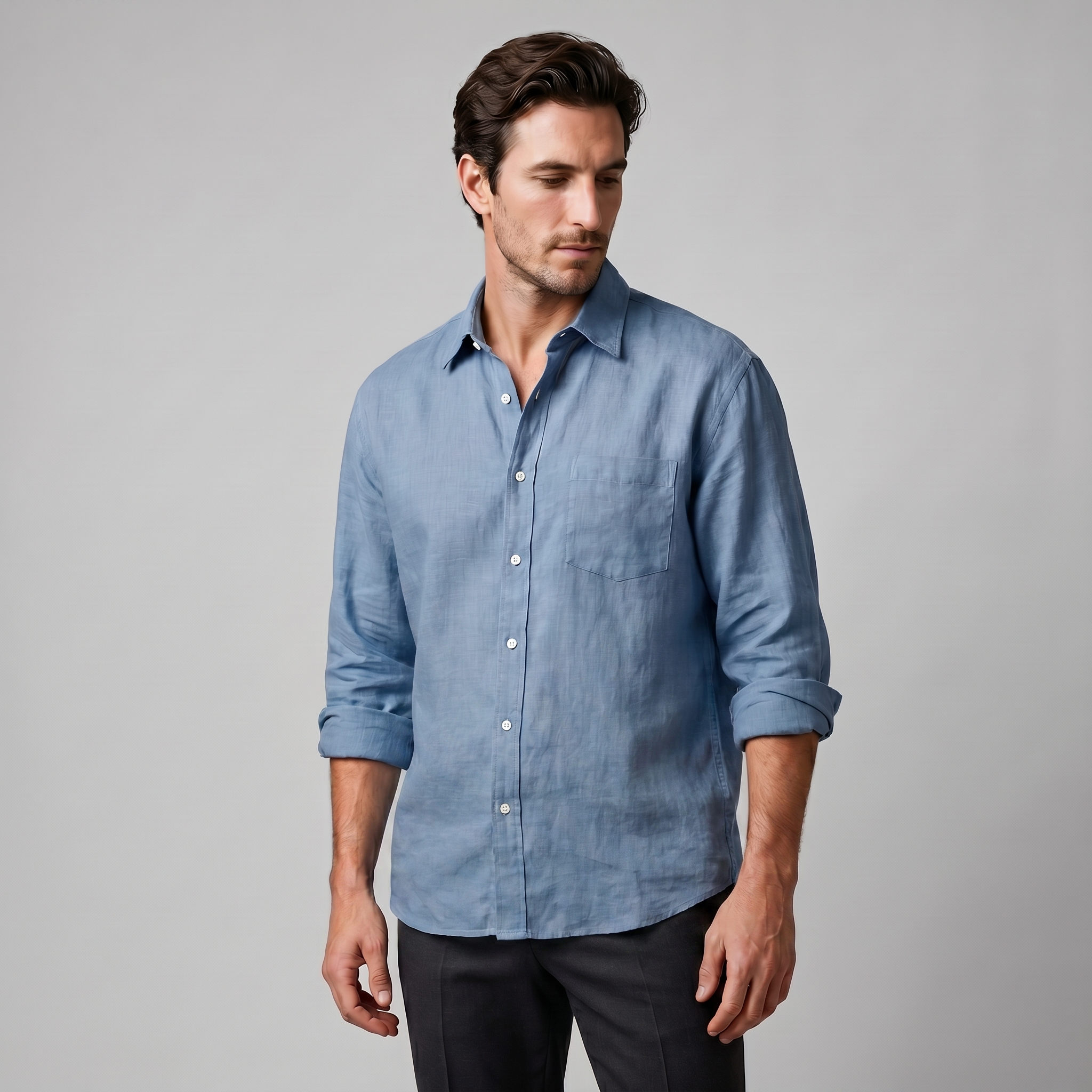 Men's Long Sleeve Oversized Shirt