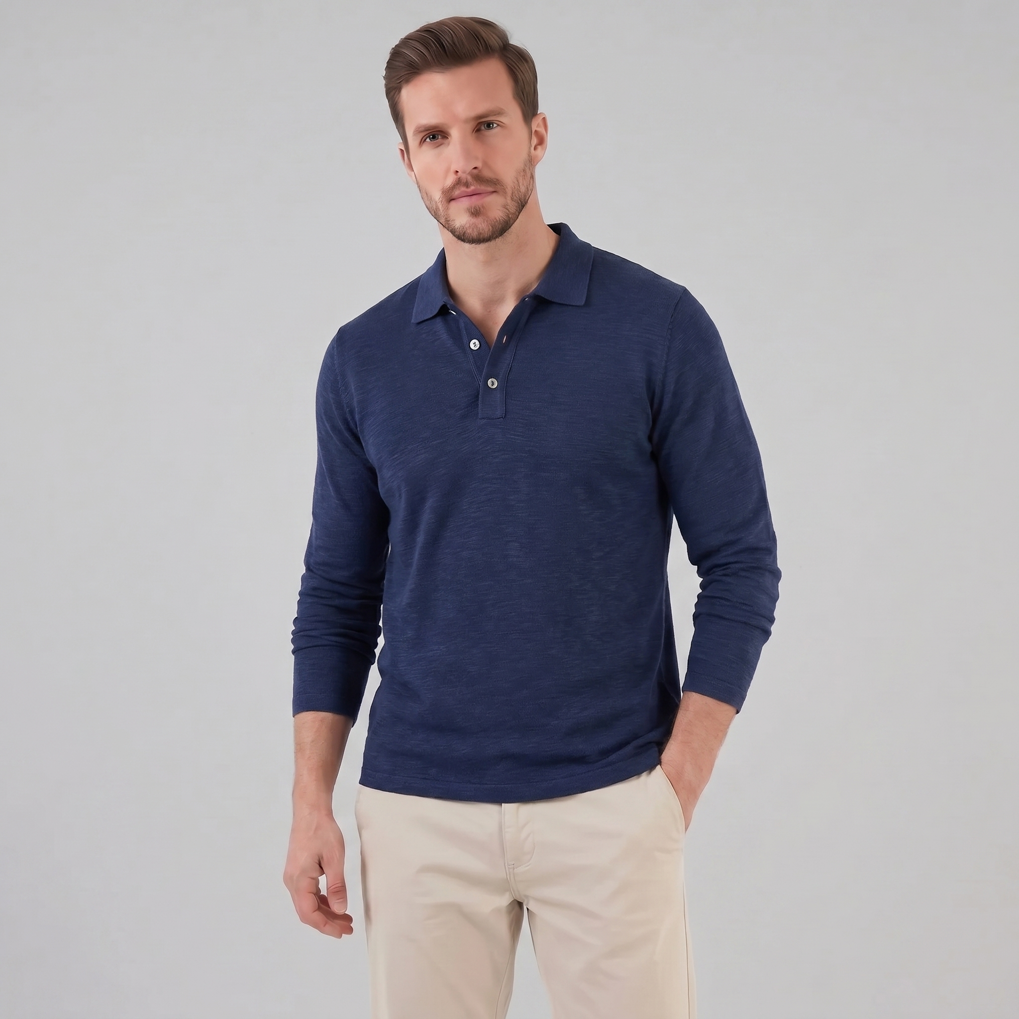 Men's Long Sleeve Polo Shirt