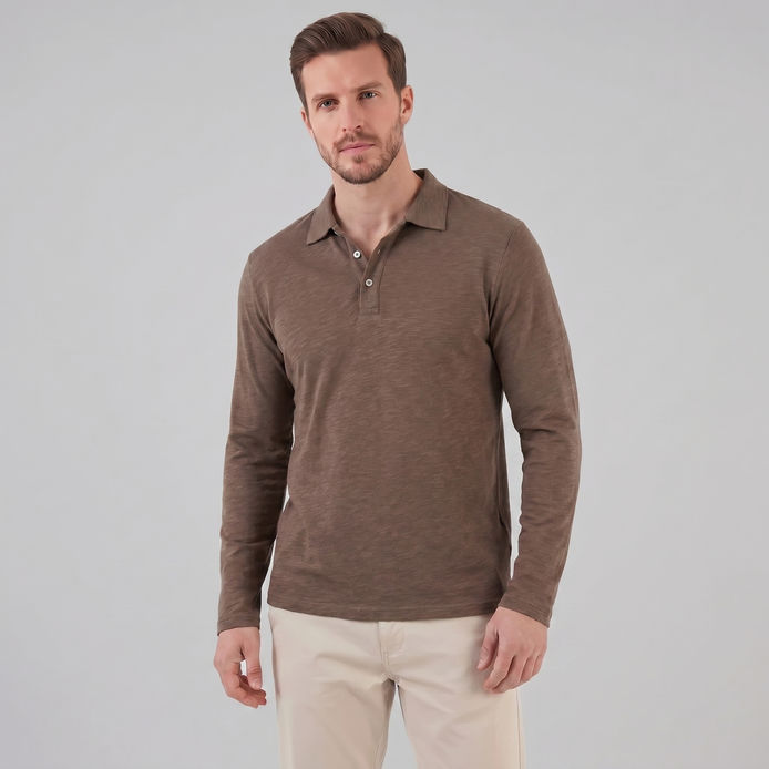 Men's Long Sleeve Polo Shirt
