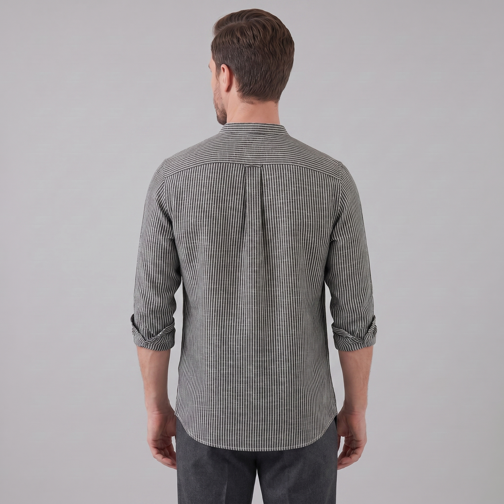 Men's Long Sleeve Striped Henley Shirt