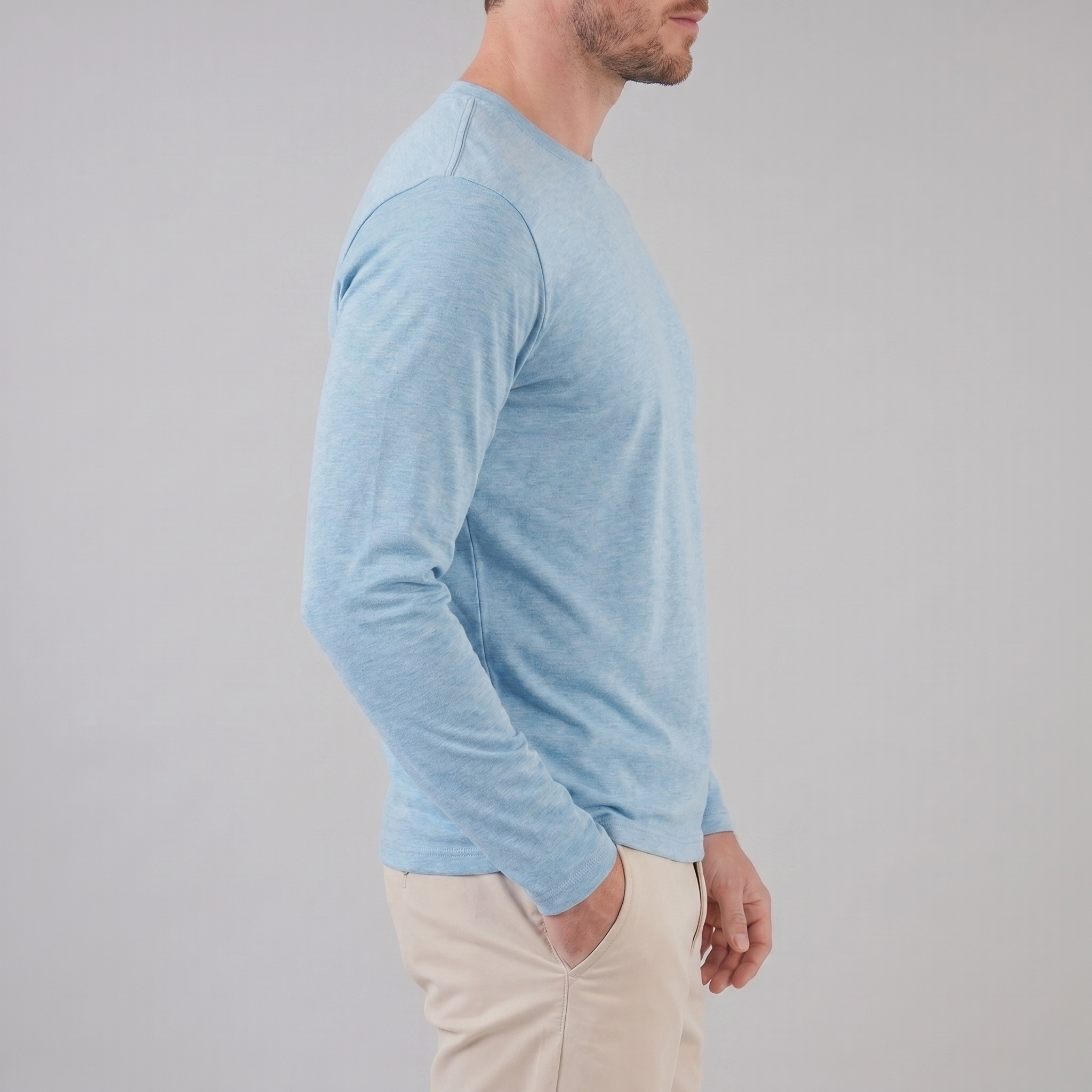 Men's Long-Sleeve Crew Neck Tee