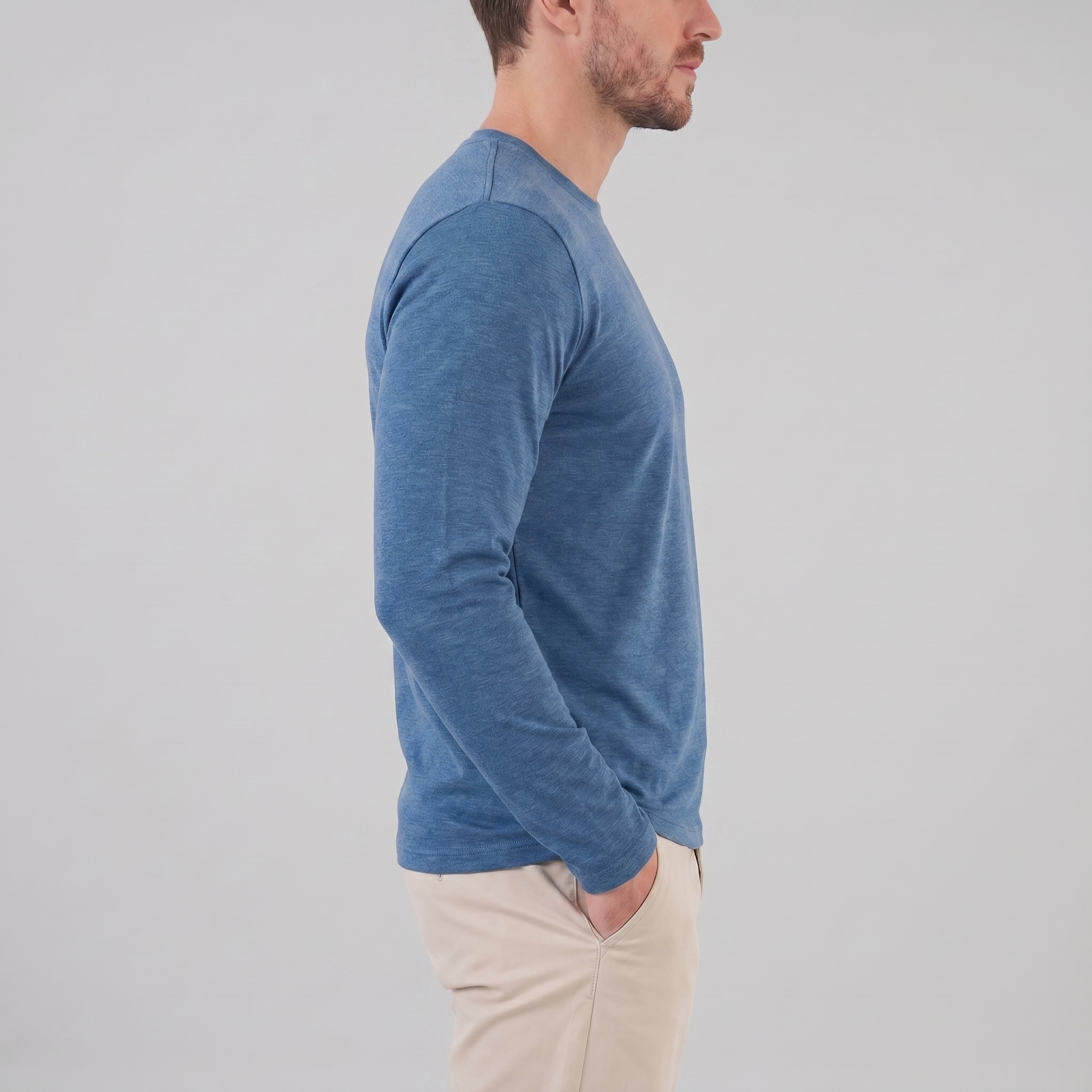 Men's Long-Sleeve Crew Neck Tee