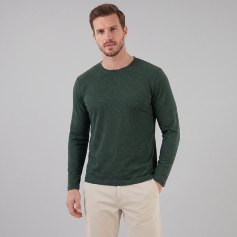 Men's Long-Sleeve Crew Neck Tee