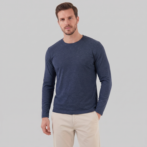 Men's Long-Sleeve Crew Neck Tee