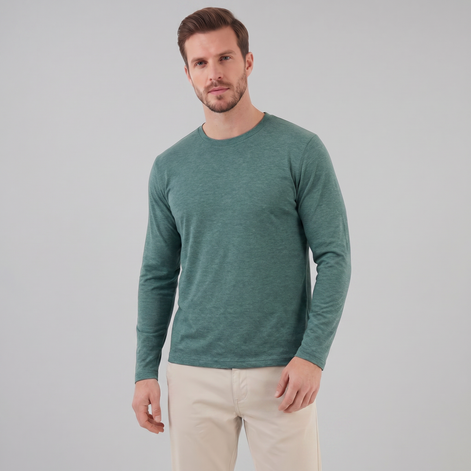 Men's Long-Sleeve Crew Neck Tee
