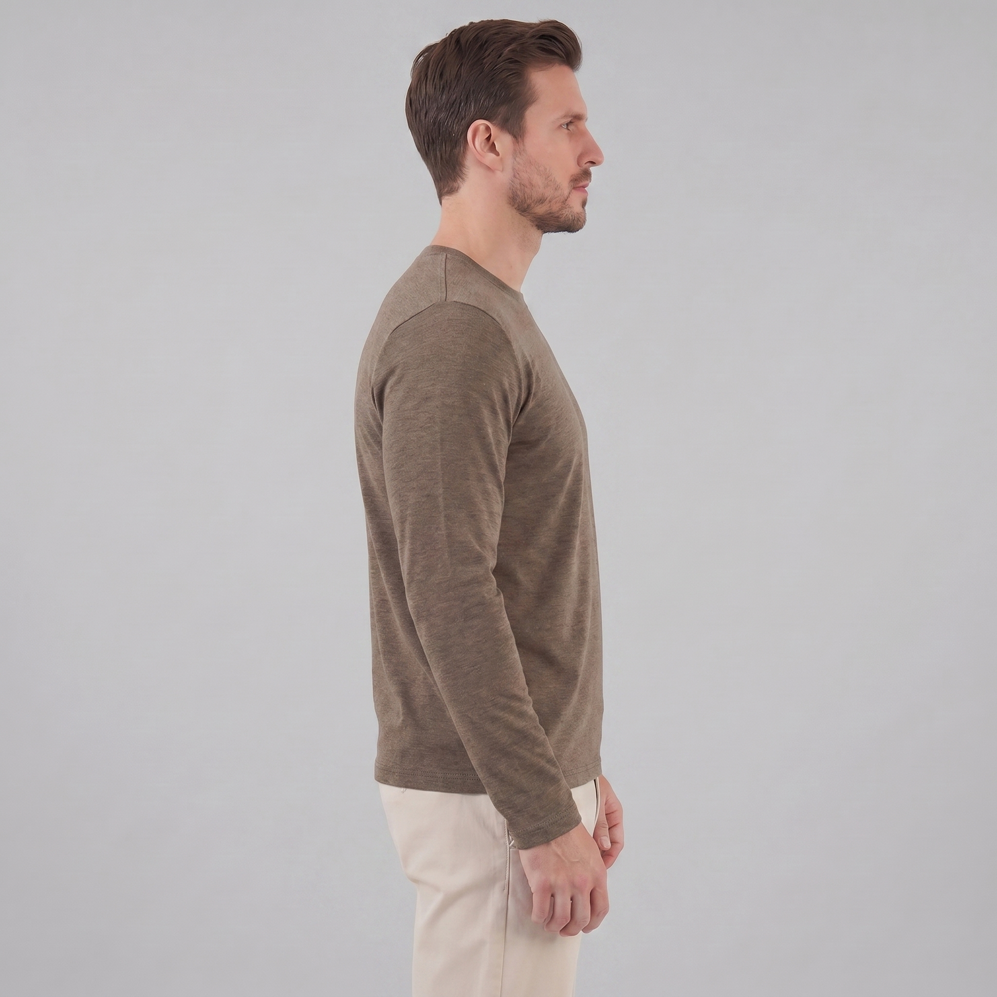 Men's Long-Sleeve Crew Neck Tee