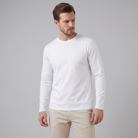 Men's Long-Sleeve Crew Neck Tee
