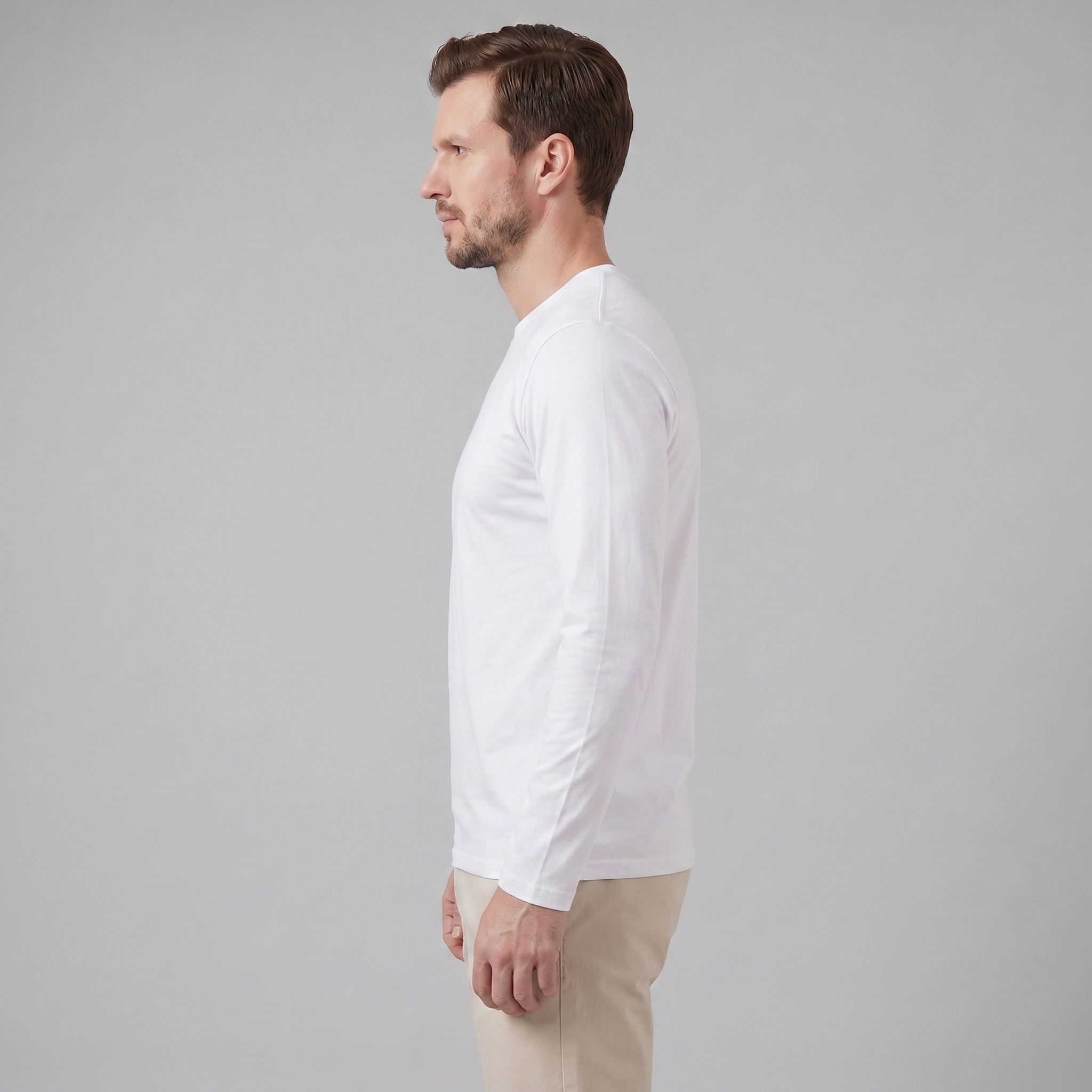 Men's Long-Sleeve Crew Neck Tee