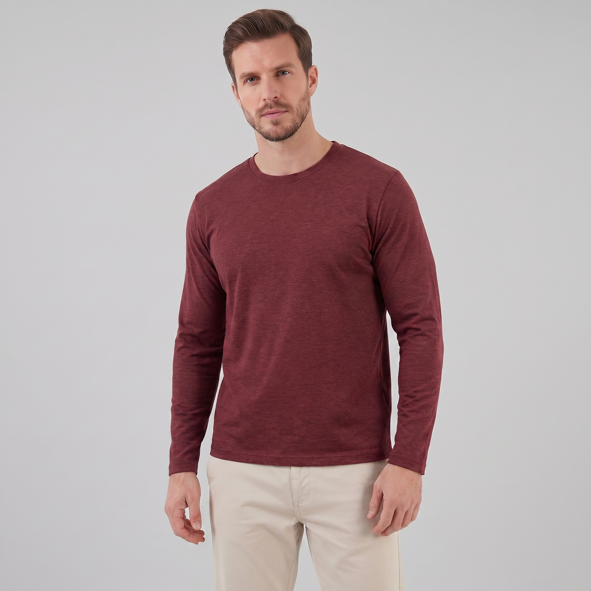 Men's Long-Sleeve Crew Neck Tee