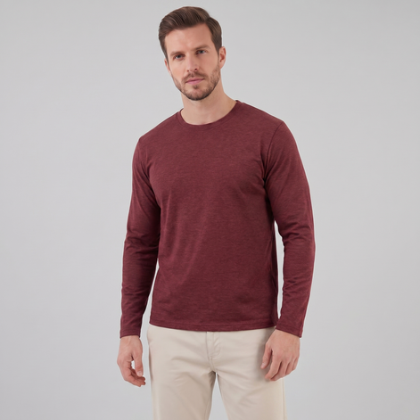 Men's Long-Sleeve Crew Neck Tee