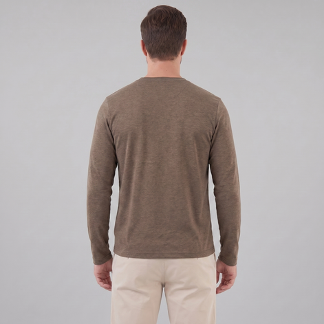 Men's Long-Sleeve Crew Neck Tee