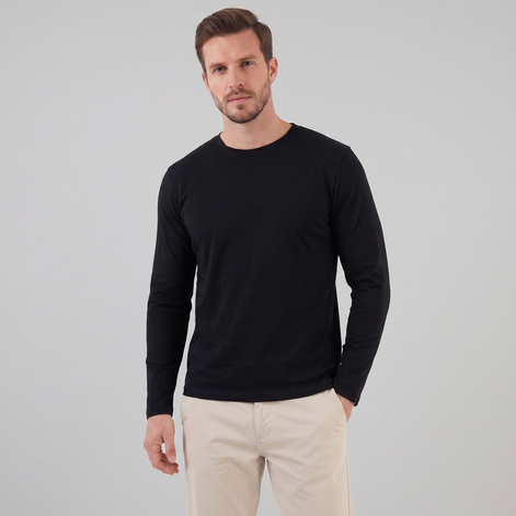 Men's Long-Sleeve Crew Neck Tee