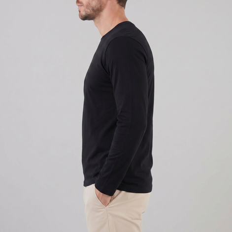 Men's Long-Sleeve Crew Neck Tee