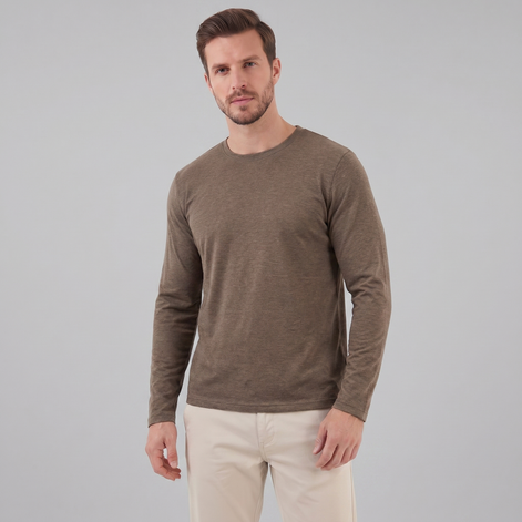 Men's Long-Sleeve Crew Neck Tee