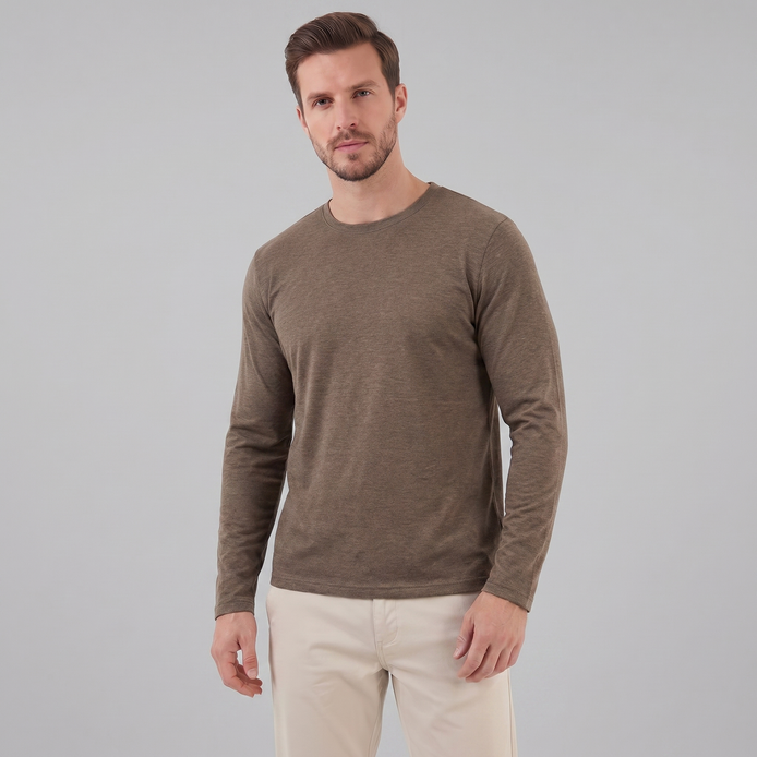Men's Long-Sleeve Crew Neck Tee