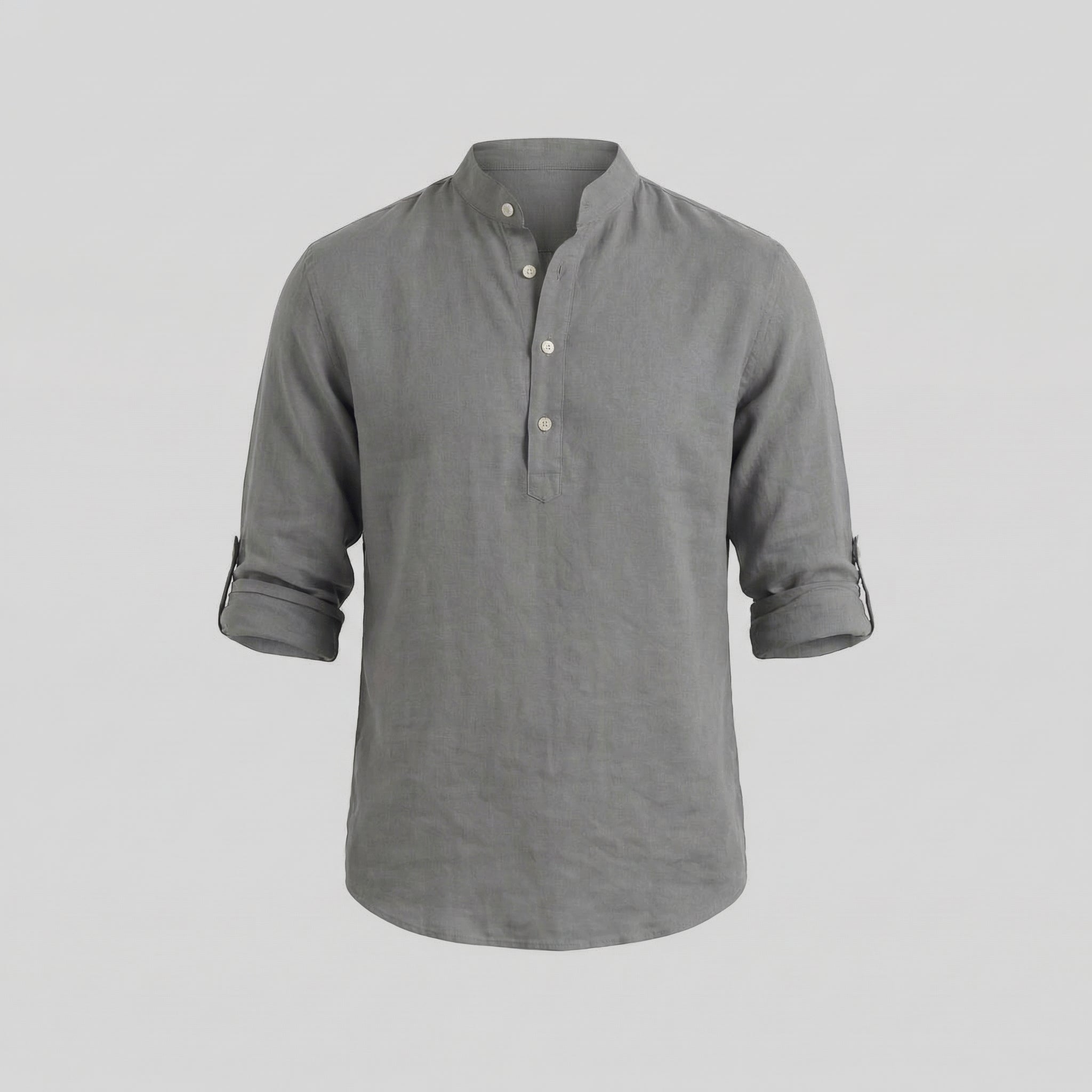 Men's Loose-Fit Henley Collar Shirt