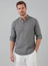Men's Loose-Fit Henley Collar Shirt